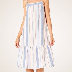 Roxy Glorious Sunshine Strappy Midi Dress, Sundress, Size Large